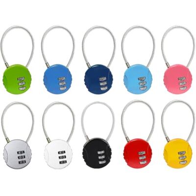 Anlising 10 peças Cadeado de combinação de 3 dígitos, cadeados de bagagem, cadeado cacifo cabo, cadeado de 3 dígitos, mochila de cadeado, bagagem cadeado, para mochilas, malas e armários Anlising 10 peças Cadeado de combinação de 3 dígitos, cadeados de bagagem, cadeado cacifo cabo, cadeado de 3 dígitos, mochila de cadeado, bagagem cadeado, para mochilas, malas e armários