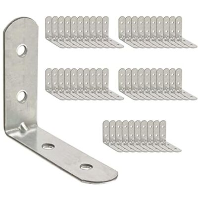 OMIdeas 50 x suporte de canto (30 x 30 x 16) conectores de ângulo de madeira suporte de ângulo de aço galvanizado OMIdeas 50 x suporte de canto (30 x 30 x 16) conectores de ângulo de madeira suporte de ângulo de aço galvanizado