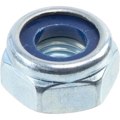 AERZETIX Conjunto de 20 porcas auto-bloqueadoras M10 x 1,25 mm hexagonais com rosca passo reduzida em aço galvanizado cor prata montagem fixação uso geral AERZETIX Conjunto de 20 porcas auto-bloqueadoras M10 x 1,25 mm hexagonais com rosca passo reduzida em aço galvanizado cor prata montagem fixação uso geral