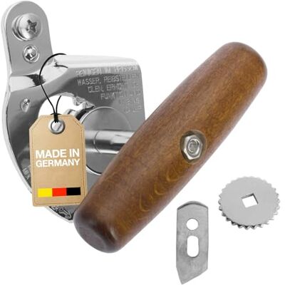 Westmark Conjunto 3 peças: 1 abridor de latas profissional de titânio 1 faca de substituição 1 roda motriz de substituição, aço/madeira/aço lacado, prata/castanho/preto, Westmark Conjunto 3 peças: 1 abridor de latas profissional de titânio 1 faca de substituição 1 roda motriz de substituição, aço/madeira/aço lacado, prata/castanho/preto,