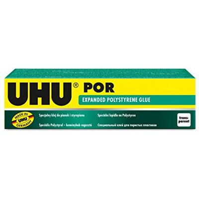 UHU por, autocolante especial de ajuste rápido para poliestireno, tubo de 50 ml, 50 ml UHU por, autocolante especial de ajuste rápido para poliestireno, tubo de 50 ml, 50 ml