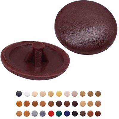 Marcopol Pozi Tampões para tampa de rosca (50 unidades, 12 mm de diâmetro, tampa decorativa para móveis (50, castanho S18) Marcopol Pozi Tampões para tampa de rosca (50 unidades, 12 mm de diâmetro, tampa decorativa para móveis (50, castanho S18)