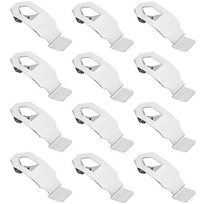 YINETTECH 12 clipes para molduras de fotos, elementos de fixação, placa traseira, material de fixação, mola de metal, clipe giratório, cor prateada, 35 x 13 mm YINETTECH 12 clipes para molduras de fotos, elementos de fixação, placa traseira, material de fixação, mola de metal, clipe giratório, cor prateada, 35 x 13 mm