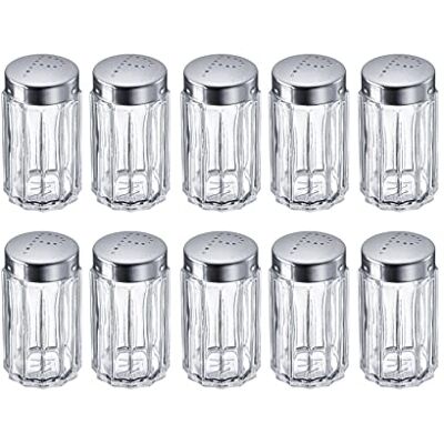 Westmark Pimenteiro, 10 peças, capacidade: 50 ml cada, vidro/aço inoxidável, Traditionell, prata/transparente, Westmark Pimenteiro, 10 peças, capacidade: 50 ml cada, vidro/aço inoxidável, Traditionell, prata/transparente,
