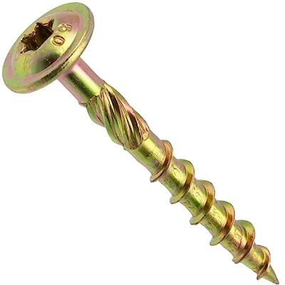 AERZETIX C67489 Conjunto de 50 parafusos para madeira Ø 6 x 50 mm com cabeça larga abaulada, com impressão estrela T30, em aço galvanizado, carpintaria, contraplacado, glomerado, melamina AERZETIX C67489 Conjunto de 50 parafusos para madeira Ø 6 x 50 mm com cabeça larga abaulada, com impressão estrela T30, em aço galvanizado, carpintaria, contraplacado, glomerado, melamina