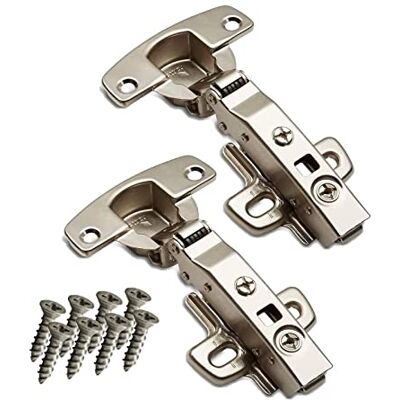 Sotech 2 peças Hettich TH52 dobradiça de batente de canto de 110° com distância de altura 1,5 mm dobradiça automática fecho suave incl. parafusos M4 x 16 mm Sotech 2 peças Hettich TH52 dobradiça de batente de canto de 110° com distância de altura 1,5 mm dobradiça automática fecho suave incl. parafusos M4 x 16 mm