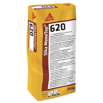 SIKA Argamassa reparação camada fina R3 MonoTop 620 cinzento 25 kg SIKA Argamassa reparação camada fina R3 MonoTop 620 cinzento 25 kg