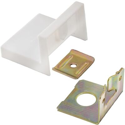 AERZETIX Conjunto de 10 quadros de fixação para bancada de cozinha, 46 x 43 x 32 mm, com tampa de plástico 50 x 45 x 35 mm, ferragens de suspensão de parede, em aço cor branca AERZETIX Conjunto de 10 quadros de fixação para bancada de cozinha, 46 x 43 x 32 mm, com tampa de plástico 50 x 45 x 35 mm, ferragens de suspensão de parede, em aço cor branca