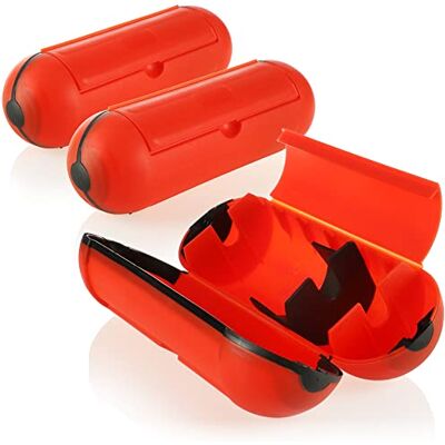 com-four ® 3X Caja Protectora para conexión de Enchufe, Caja Protectora Cápsula protetora para cabo de extensão segurança para tomada e tomada Schuko com-four ® 3X Caja Protectora para conexión de Enchufe, Caja Protectora Cápsula protetora para cabo de extensão segurança para tomada e tomada Schuko
