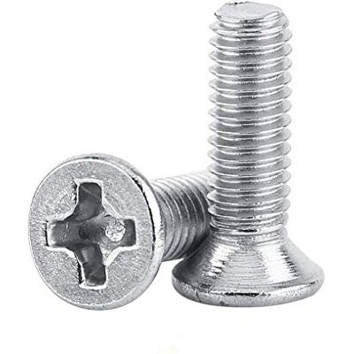 Walfront 100 peças M3 parafusos de cabeça Torniñlls de cabeça plana parafusos de cabeça cruz de aço inoxidável SS304 fio completo (M3 × 8 mm) Fijaciones Métricas De Rosca Completa, Montaje Enrasado, 9 Longitudes 4-30 Mm, Para Muebles, Impresión 3D Y Fon Walfront 100 peças M3 parafusos de cabeça Torniñlls de cabeça plana parafusos de cabeça cruz de aço inoxidável SS304 fio completo (M3 × 8 mm) Fijaciones Métricas De Rosca Completa, Montaje Enrasado, 9 Longitudes 4-30 Mm, Para Muebles, Impresión 3D Y Fon