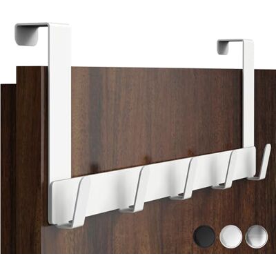 Menz Cabide de porta para pendurar em aço inoxidável, cor branca creme, gancho para porta para pendurar como cabide para porta ou toalheiro, extremamente resistente, economiza espaço Menz Cabide de porta para pendurar em aço inoxidável, cor branca creme, gancho para porta para pendurar como cabide para porta ou toalheiro, extremamente resistente, economiza espaço