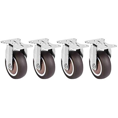 Oumefar Rodas de borracha fixas 4 peças 2 polegadas TPE borracha cadeira muda removível rodas de borracha fixas para mover móveis pesados Oumefar Rodas de borracha fixas 4 peças 2 polegadas TPE borracha cadeira muda removível rodas de borracha fixas para mover móveis pesados