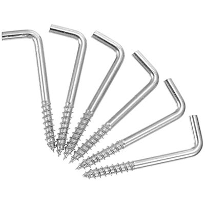 Keple 45 mm Parafusos de gancho em L ângulo reto (25 peças). Parafuso de madeira de canto de 90 graus banhado a zinco, toucador, ganchos quadrados para secador de roupas, cabide de parede 4 x 45 mm Keple 45 mm Parafusos de gancho em L ângulo reto (25 peças). Parafuso de madeira de canto de 90 graus banhado a zinco, toucador, ganchos quadrados para secador de roupas, cabide de parede 4 x 45 mm