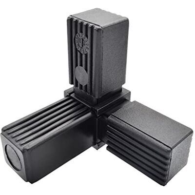 Design61 4 conectores para tubos quadrados com saída de 90°, 30 x 2 mm Design61 4 conectores para tubos quadrados com saída de 90°, 30 x 2 mm