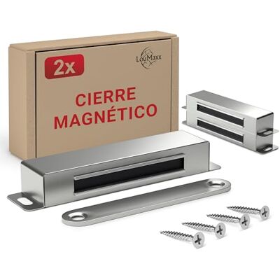 LouMaxx Fecho magnético forte para , força de fixação de 25 kg, conjunto de 2 fechos magnéticos ímanes porta armários, aderência firme LouMaxx Fecho magnético forte para , força de fixação de 25 kg, conjunto de 2 fechos magnéticos ímanes porta armários, aderência firme