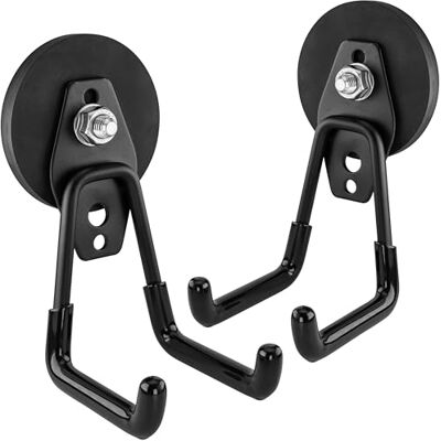 POPPSTAR 2 ganchos magnéticos para oficina (redondos Ø 66 mm, força de tração 20 kg, altura 80 mm), cor: preto POPPSTAR 2 ganchos magnéticos para oficina (redondos Ø 66 mm, força de tração 20 kg, altura 80 mm), cor: preto