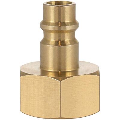 POPPSTAR Bocal conector compressor ar macho, diâmetro nominal 7,2 mm com rosca interna de 1/2 polegadas para conexão de ar comprimido POPPSTAR Bocal conector compressor ar macho, diâmetro nominal 7,2 mm com rosca interna de 1/2 polegadas para conexão de ar comprimido