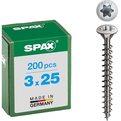 SPAX 0/3586/000/3,0/25/ /02 Parafuso para gesso (aço inoxidável V2A, 3 millimetros, 3 x 25 mm) SPAX 0/3586/000/3,0/25/ /02 Parafuso para gesso (aço inoxidável V2A, 3 millimetros, 3 x 25 mm)
