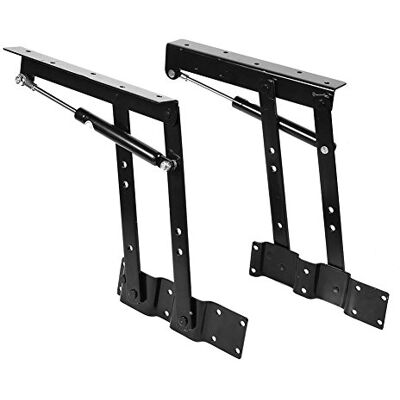 Zerodis Dobradiça de mesa elevadora, levantar mesa de café 1 par dobrável mesa elevadora de café mecanismo ajuste de hardware dobradiça para móveis com molas Zerodis Dobradiça de mesa elevadora, levantar mesa de café 1 par dobrável mesa elevadora de café mecanismo ajuste de hardware dobradiça para móveis com molas