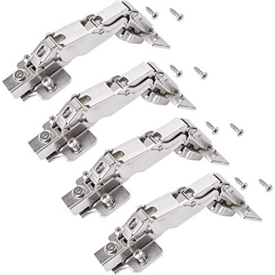 Sotech 4 peças dobradiça grande angular T45 tampa de canto 165° dobradiça de caçoleta grande angular dobradiça de caçoleta Soft-Close incl. Placa de montagem Sotech 4 peças dobradiça grande angular T45 tampa de canto 165° dobradiça de caçoleta grande angular dobradiça de caçoleta Soft-Close incl. Placa de montagem