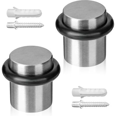 ECENCE Tope de puerta para Suelo para atornillar 2 Piezas cepillado Aço inoxidável, Ø 20 x 25 mm proteção de parede, incluindo parafusos e buchas ECENCE Tope de puerta para Suelo para atornillar 2 Piezas cepillado Aço inoxidável, Ø 20 x 25 mm proteção de parede, incluindo parafusos e buchas