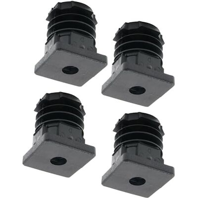 Design61 4 tampões roscados de tubo quadrado 30 x 30 mm, 1,5-2 mm com rosca interior M8 Design61 4 tampões roscados de tubo quadrado 30 x 30 mm, 1,5-2 mm com rosca interior M8