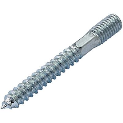 AERZETIX Conjunto de 10 parafusos de rosca dupla parafuso ponta parafuso metal/madeira com ou sem taque Ø 10 x 80 mm aço galvanizado, cor prata C44772 AERZETIX Conjunto de 10 parafusos de rosca dupla parafuso ponta parafuso metal/madeira com ou sem taque Ø 10 x 80 mm aço galvanizado, cor prata C44772