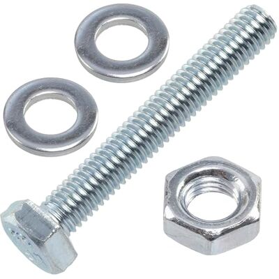 AERZETIX Conjunto de 25 parafusos M6x40 mm com cabeça hexagonal + 50 arruelas M6x12 mm + 25 porcas hexagonais M6 para bricolagem e fixação leve em aço AERZETIX Conjunto de 25 parafusos M6x40 mm com cabeça hexagonal + 50 arruelas M6x12 mm + 25 porcas hexagonais M6 para bricolagem e fixação leve em aço