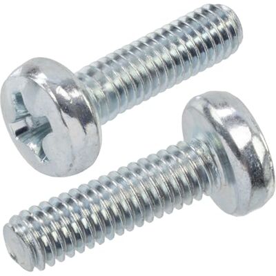 AERZETIX NV18128 Conjunto de 12 parafusos de metal com cabeça cilíndrica M3,5 x 12 mm com impressão PH2 em aço cor prata AERZETIX NV18128 Conjunto de 12 parafusos de metal com cabeça cilíndrica M3,5 x 12 mm com impressão PH2 em aço cor prata