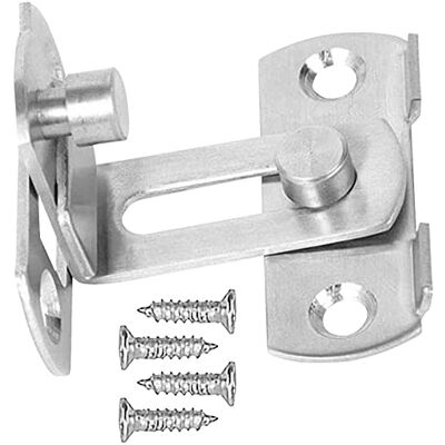 OcioDual Fecho de trava ângulo reto para porta de correr celeiro segurança fechadura curva pino parafuso ferrolho metal OcioDual Fecho de trava ângulo reto para porta de correr celeiro segurança fechadura curva pino parafuso ferrolho metal