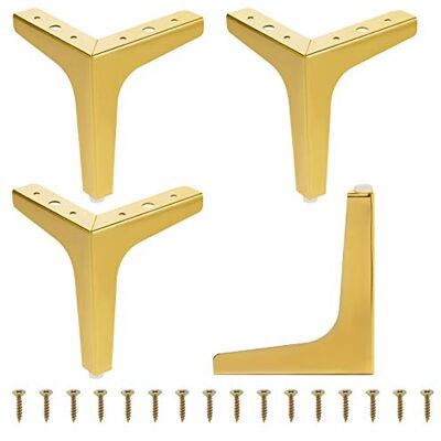 Knpwer SHEENO Conjunto de 4 pernas de móveis de metal, 0 cm, pernas de sofá triangulares modernas de metal para armário, sofá, cadeira Knpwer SHEENO Conjunto de 4 pernas de móveis de metal, 0 cm, pernas de sofá triangulares modernas de metal para armário, sofá, cadeira