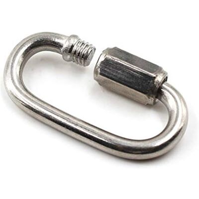 SeeRaphee Mosquetão gancho porta-chaves aço inoxidável 309 para campismo, pesca, excursão IR M12 1/2" 1 unidade SeeRaphee Mosquetão gancho porta-chaves aço inoxidável 309 para campismo, pesca, excursão IR M12 1/2" 1 unidade