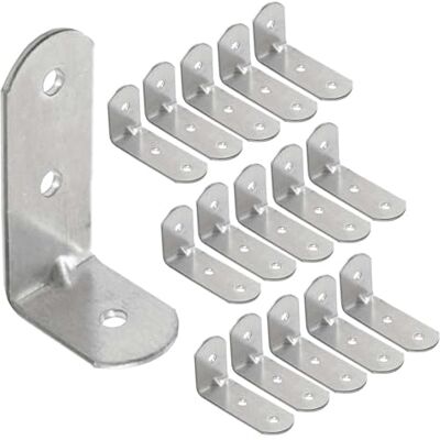 OMIdeas 15 x suporte de canto (30 x 60 x 25) conectores de ângulo de madeira suporte de ângulo de aço galvanizado OMIdeas 15 x suporte de canto (30 x 60 x 25) conectores de ângulo de madeira suporte de ângulo de aço galvanizado