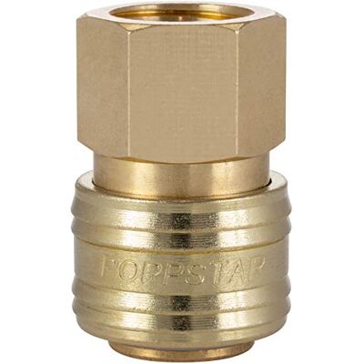 POPPSTAR Conectores rápidos de ar comprimido, diâmetro nominal 7,2 mm com rosca interna (fêmea) de 3/8 polegadas para conexão de ar comprimido POPPSTAR Conectores rápidos de ar comprimido, diâmetro nominal 7,2 mm com rosca interna (fêmea) de 3/8 polegadas para conexão de ar comprimido