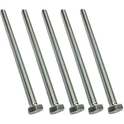 AERZETIX C47312 Conjunto de 5 parafusos M6 x 100, cabeça hexagonal, Ø 6 x 100 mm, DIN 933, classe 8,8, aço galvanizado, bricolagem, ferramenta de montagem/ferragens AERZETIX C47312 Conjunto de 5 parafusos M6 x 100, cabeça hexagonal, Ø 6 x 100 mm, DIN 933, classe 8,8, aço galvanizado, bricolagem, ferramenta de montagem/ferragens