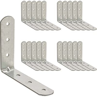 OMIdeas 20 x suporte de canto (60 x 60 x 16) conectores de ângulo de madeira suporte de ângulo de aço galvanizado OMIdeas 20 x suporte de canto (60 x 60 x 16) conectores de ângulo de madeira suporte de ângulo de aço galvanizado