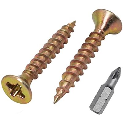 Marcopol Embalagem de 250 peças de aço banhado em zinco amarelo, 3,5 x 20 mm, parafusos de aglomerado, parafuso universal Pozi-Drive cabeça escareada (250, 3,5 x 20 mm) Marcopol Embalagem de 250 peças de aço banhado em zinco amarelo, 3,5 x 20 mm, parafusos de aglomerado, parafuso universal Pozi-Drive cabeça escareada (250, 3,5 x 20 mm)