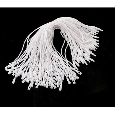 Trimming Shop Nylon corda pendurar etiquetas Snap bloqueio para atar etiquetas e etiquetas de segurança fecho para produtos, 7 polegadas grande branco, 100 unidades Trimming Shop Nylon corda pendurar etiquetas Snap bloqueio para atar etiquetas e etiquetas de segurança fecho para produtos, 7 polegadas grande branco, 100 unidades