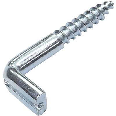 AERZETIX Conjunto de 20 ganchos em forma de L Ø 5,2 x 40 mm, Parafuso para madeira rosqueada, Escarpia para parafusos, Alcaiatas com rosca de aço AERZETIX Conjunto de 20 ganchos em forma de L Ø 5,2 x 40 mm, Parafuso para madeira rosqueada, Escarpia para parafusos, Alcaiatas com rosca de aço