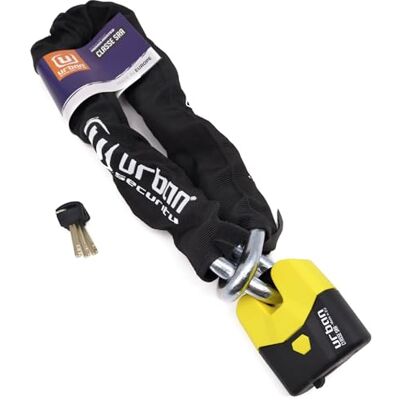 urban Cadeado Moto Corrente Antirrobo, Homologação SRA Alta Segurança, Aço Endurecido ø15, Fecho Duplo, Fechadura Anti-Ganxo Anti-Broca, 100cm para Ancoragem Garagem Moto Bicicleta Elétrica urban Cadeado Moto Corrente Antirrobo, Homologação SRA Alta Segurança, Aço Endurecido ø15, Fecho Duplo, Fechadura Anti-Ganxo Anti-Broca, 100cm para Ancoragem Garagem Moto Bicicleta Elétrica