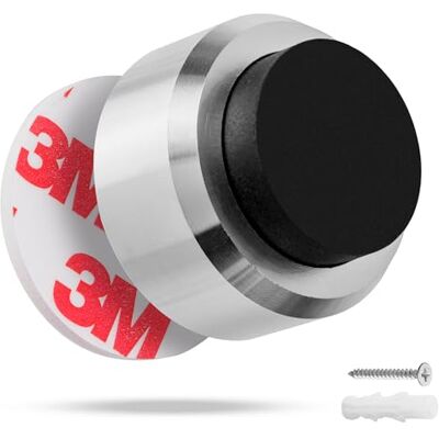 ECENCE Batente de porta para parede de aço inoxidável, 1 peça. Proteção para puxador de porta, Montagem na parede, Material de instalação incluído ECENCE Batente de porta para parede de aço inoxidável, 1 peça. Proteção para puxador de porta, Montagem na parede, Material de instalação incluído