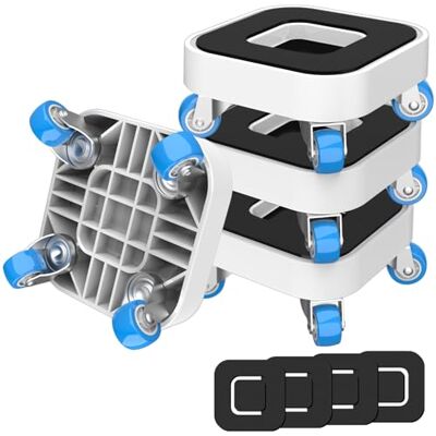 NIUXX Rodas para mover móveis, conjunto para mover móveis pesados, com rodas giratórias de 360 graus, 1 em fácil de mover, adequado para vários tipos de móveis, capacidade máxima de carga de 350 kg NIUXX Rodas para mover móveis, conjunto para mover móveis pesados, com rodas giratórias de 360 graus, 1 em fácil de mover, adequado para vários tipos de móveis, capacidade máxima de carga de 350 kg
