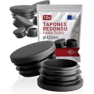 LouMaxx Tampões para tubo Ø 42 mm Tampões de tubo redondo Tampa de tampa de tubo de plástico resistente, tampas de lâmina Ø 42 mm para uma proteção perfeita LouMaxx Tampões para tubo Ø 42 mm Tampões de tubo redondo Tampa de tampa de tubo de plástico resistente, tampas de lâmina Ø 42 mm para uma proteção perfeita