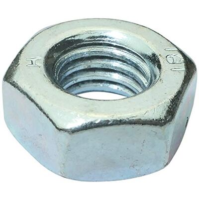 AERZETIX : 10 porcas hexagonais M10 17 mm H8 mm aço galvanizado C19244 AERZETIX : 10 porcas hexagonais M10 17 mm H8 mm aço galvanizado C19244