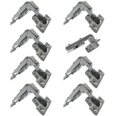 LIKERAINY 90 graus dobradiça de tacos Ø 26 mm H0 sem amortecimento para portas, dobradiças de braço curto e compacto para portas de recesso armário conjunto de 8 peças LIKERAINY 90 graus dobradiça de tacos Ø 26 mm H0 sem amortecimento para portas, dobradiças de braço curto e compacto para portas de recesso armário conjunto de 8 peças