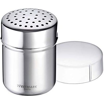 Westmark Polvilhador de especiarias, Com tampa de conservação, Capacidade: aprox. 80 100 gr, Plástico/aço inoxidável, Grosso, Prata/transparente, Westmark Polvilhador de especiarias, Com tampa de conservação, Capacidade: aprox. 80 100 gr, Plástico/aço inoxidável, Grosso, Prata/transparente,