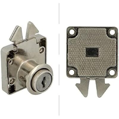 Amig Fechadura para portas de correr para móveis e armários pequenos Mod.2A 2 chaves Mod.371 Para móveis de casa ou escritório de aço niquelado seguro e fácil de instalar Amig Fechadura para portas de correr para móveis e armários pequenos Mod.2A 2 chaves Mod.371 Para móveis de casa ou escritório de aço niquelado seguro e fácil de instalar