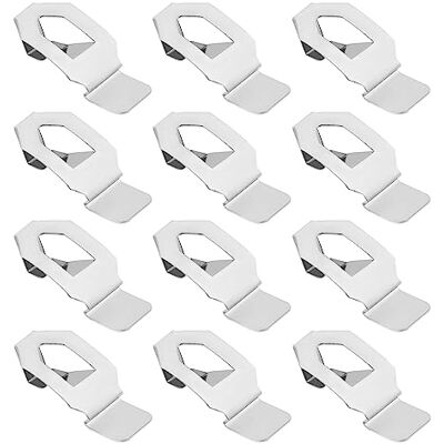 YINETTECH 12 clipes para molduras de fotos, elementos de fixação, placa traseira, material de fixação, mola de metal, clipe giratório, prateado, 26 x 12 mm YINETTECH 12 clipes para molduras de fotos, elementos de fixação, placa traseira, material de fixação, mola de metal, clipe giratório, prateado, 26 x 12 mm