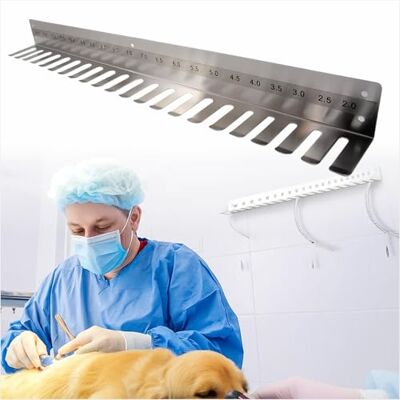 MESINURS Suporte de parede para tubos veterinários – Organizador de equipamentos de aço inoxidável para clínicas veterinárias, laboratórios e salas de tosquia, suporte 2.0-14 MESINURS Suporte de parede para tubos veterinários – Organizador de equipamentos de aço inoxidável para clínicas veterinárias, laboratórios e salas de tosquia, suporte 2.0-14