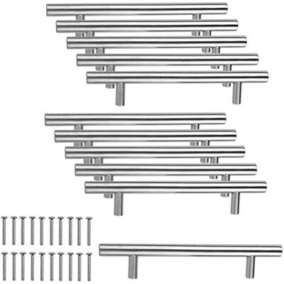 JZK 10 x Puxadores de manípulos em forma de T em aço inoxidável 96 mm de espaço de furo para armário, móveis, porta, gaveta, manípulos de cozinha JZK 10 x Puxadores de manípulos em forma de T em aço inoxidável 96 mm de espaço de furo para armário, móveis, porta, gaveta, manípulos de cozinha